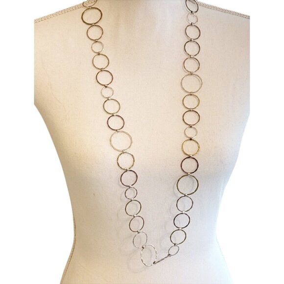 RLM Studio Brass Gold Copper Circle Necklace Multi Sized Hoops 925 NWT - Picture 1 of 5